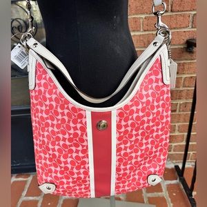 Coach Chelsea Heritage Bag Pink/White